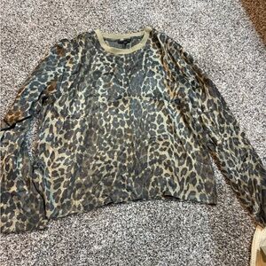 ATM Anthony Thomas Melillo Leopard Print Blouse